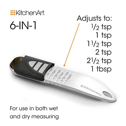 KitchenArt Pro Adjustable Measuring Set, TBL, TSP & 2 Cup Measuring Cup Set | The Essentials For Baking & Cooking | Adjustable Tablespoon, Teaspoon & 2 Cup Measuring Cup | Adjustable Measuring Tools - size: Tablespoon, Teaspoon, 2 Cup