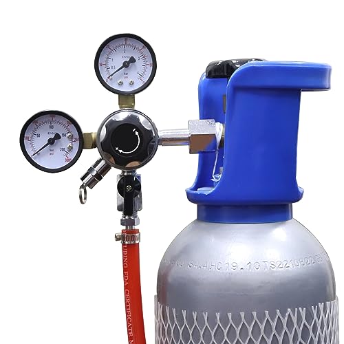 PERA Single Tap Beer Conversion Kit Door Mount Kegerator Kit with CGA320 Co2 Regulator, Sankey D System Keg Coupler and 1/4" Beer Line 5FT and 5/16" Gas Line 5FT for Homebrewing (No CO2 Tank)