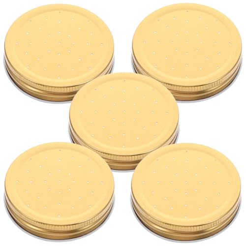 5pcs Bee Water Feeder Lids Beehive Entrance Watering Device Beekeeping Supplies Metal Covers for Hive Water Feeding Equipment