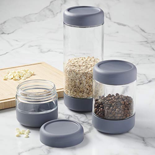 Anchor Hocking 3 Piece SecureLock Revolution Jar Set with BPA-Free Plastic Lids, Perfect for Pantry Organization