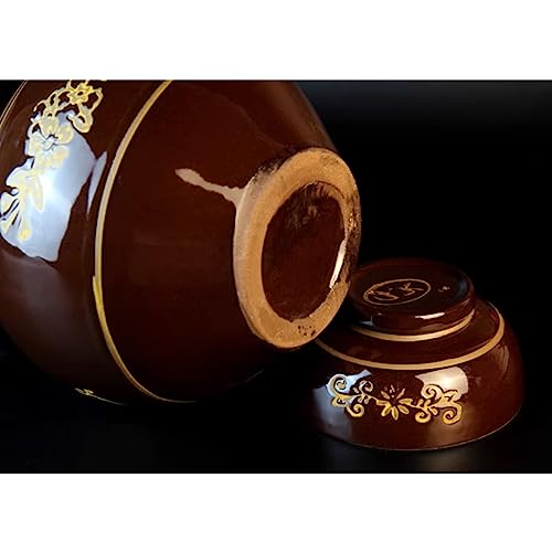 Ceramic Fermentation Crock Jar Kit,Sauerkraut Crock, Traditional Chinese Porcelain Pickle Jar with Water Seal Airlock Lid,Pickle Jar for Fermenting or Pickling Pickl 8kg - size: 8kg