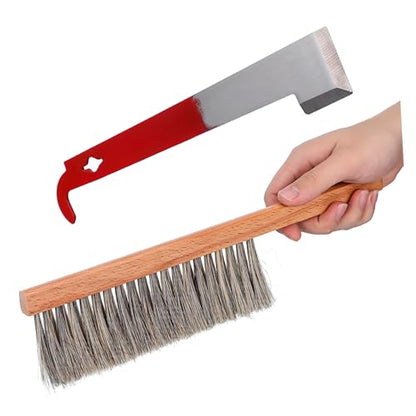 VICASKY Beehive Tool Complete Kit for Bee Keeping Brush Metal Hook for Beginners