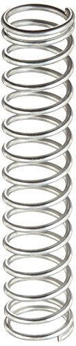 Prime-Line SP 9725 Compression Spring, Spring Steel Construction, Nickel-Plated Finish, 0.035 GA x 3/8 In. x 1-3/4 In. (4 Pack) | Spring Steel Construction - color: Nickel, size: 3/8 in. x 1-3/4 in.