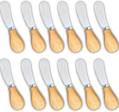 Cheese Spreader Bulk, Set of 12 Little Butter Knife, Wine and Cheese Party, Mini Tiny Cheese Serving Knives for Charcuterie Board & Trays Peanut Cream Jam Jelly Candy - style: Cheees Spreader 12 Packs
