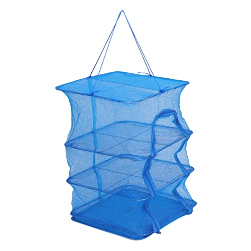 Drying Net Rack Multi-Layer Hanging Basket Dryer for Fish Fruits and Vegetables Sturdy Mesh Construction for Quick Drying Space-Saving Design Height