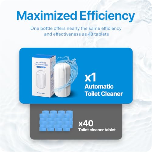 Fresh & Fresh Automatic Toilet Bowl Cleaners - 69 Bottles(UPTO 2500 FLUSHES/Bottle), Commercial and Residential Cleaner 3-4 MONTH Lasting Toilet Bowl Cleaner Bottle - color: Bottle (White), size: 69