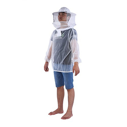 Beekeeping Jacket, Transparent Beekeeping Protective Suit with Hooded Veil, Ventilated Bee Jacket for Professional Beginner Apiarist