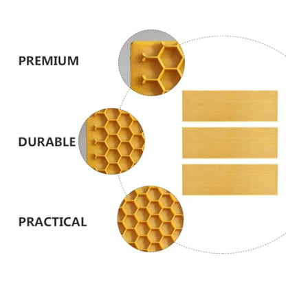 3pcs Plastic Comb Foundation Bee House Foundation Deep Hive Honeycomb Sheet Beekeeping Tool for Beekeepers Patio and Farm Use