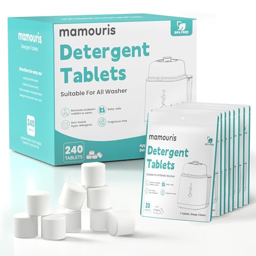 240PCS Official Detergent Cleaning Tablets: for Baby Brezza Grownsy Papablic Momfann Bottle Washer - Baby Bottle Washer Tablets for All Brands Bottles Washers Machines - size: 1 Count (Pack of 240)