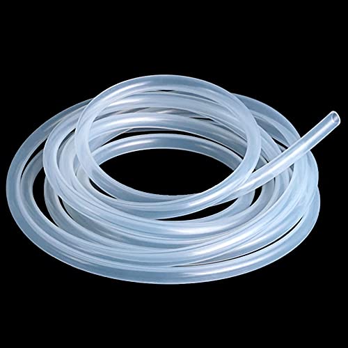 Silicone Tubing 6mm (1/4") ID x 8mm OD Food Grade High-temperature Pure Silicone Hose Tube Clear Pipe for Home Brewing Air and Liquid Transfer (Length 6 Meter- 19.68FT) - size: 6mmx8mm, style: 6M