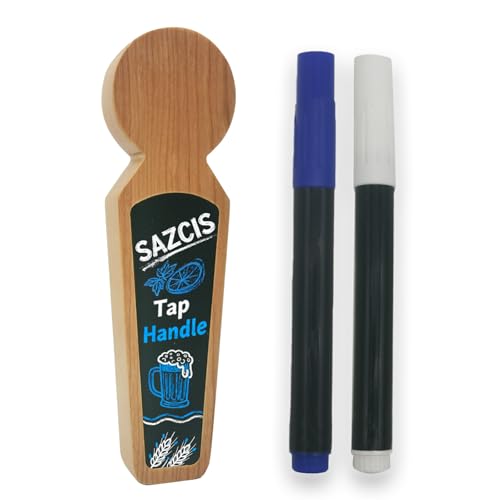 Beer Tap Handle with 2-Pen Set & Gift Wrapping, Cherry Wood Keg Tap Handle for Kegerator, Homebrew & Bars - color: 1 PCS
