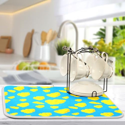 YETTASBIN Cheese Dish Drying Mat for Kitchen Counter, Super Absorbent Reversible Dish Drainer Rack Pad Coffee Bar Mat, 18 x 24 inch - size: M-18 x 24 Inch