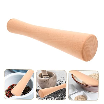 Toyvian Wooden Pickle Stick Fermentation Tamper Mortar Pestle Food Masher Tool