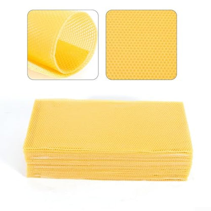 Natural Beeswax Sheets Candle Making, 100% Pure Wax Foundation Bee Hive Frames, 415x195mm, 30 Pack DIY Supplies