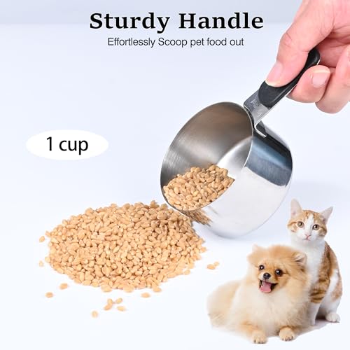 DOTINGHUX 1 Cup Magnetic Grips Stainless Steel Measuring Cup -1PCS - size: 1 cup