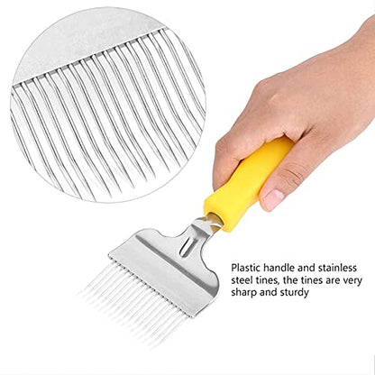 Fdit Bee Keeping Uncapping Fork Stainless Steel Honey Comb Beekeeping Tine Uncapping Fork Hive for Beekeeping Accessories