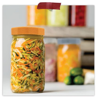 Fermentaholics 3 One Quart Wide Mouth Mason Jars with Breathable Muslin Cloth Covers, Rubber Bands, Temperature Strips | 3 Pack Quart Jars | Ideal for Small Batch Fermentation | Kombucha, Kefir, Pickl
