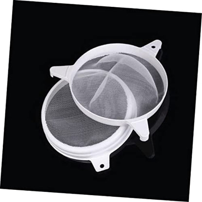 Alipis Beekeeping Supplies Plastic Honey Strainer Double Sieve Fine Mesh for Honey Filting Bee Keeping Tools