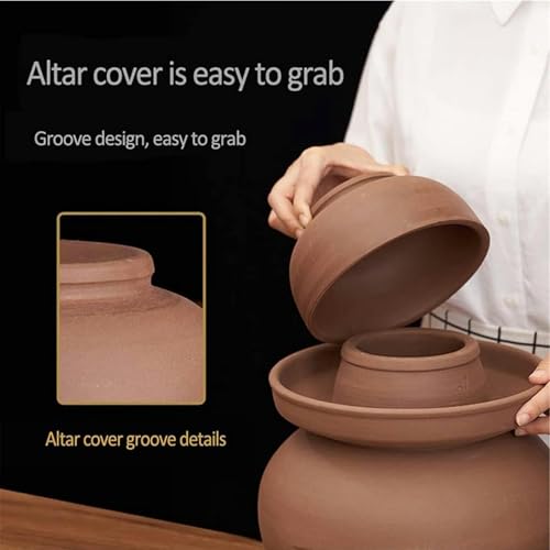 Traditional Chinese Porcelain Pickle Jar,Ceramic Fermentation Crock Pickling Pot,Ceramic Fermenting Jar with Water Seal Airlock Lid Stoneware Fermenter for Kimchi Sa 6KG*1