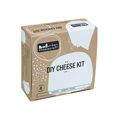 Mini DIY Cheese Kit for Beginners - Ricotta & Farmers Style - 4 Batches, Done 30 Minutes, Vegetarian, Gluten Free & Non-GMO