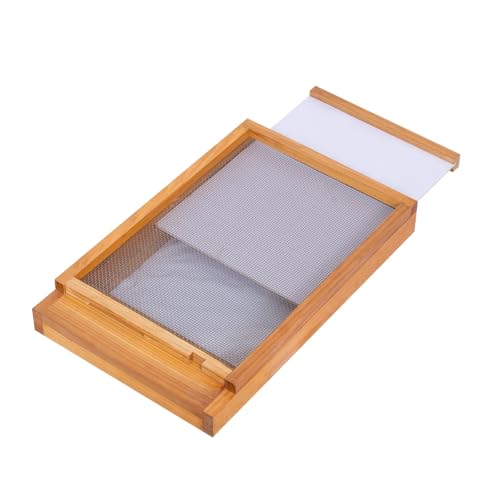 8 Frame Beehive Screened Bottom Board,Langstroth Bee Hive Pre-Coated with Beeswax,Include Entrance Reducer - size: 8 Frame