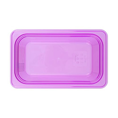Restaurantware Food Storage Container 1 Pack of 3.9 qt Plastic Stackable Microwave-Safe Bin Dishwasher Safe Freezer Safe Purple Containers for Kitchen Storage - size: 1/4 Size