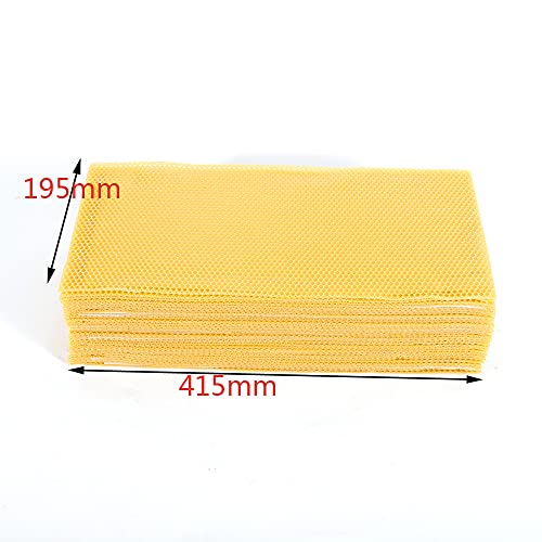 AngelcityCC 30 Pcs Beeswax Sheets Beeswax Foundation Sheets for Candle Making Natural Bee Wax Honeycomb Sheets for Hives (41.5cm x 19.5cm)