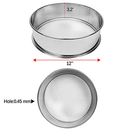 Sidasu Vibrating Sifter - Stainless Steel Vibrating Sieve 40 Mesh for Automatic Powder Sifter Machine - size: 40 mesh
