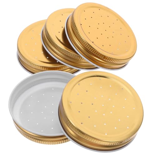 Toddmomy Bee Watering Station Lid 5 Pack Bee Feeder Lids for Hive Entrance Reusable Iron Beehive Water Device Easy Install Beekeeping Supplies for Water Feeding