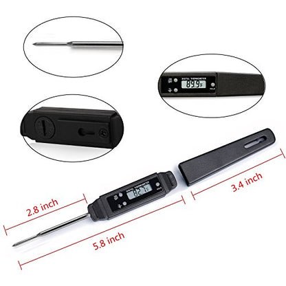 MASTER COOK Digital Meat Thermometer, Pocket Size Instant Read Food Thermometer, Quick Accurate for Steak, Pork, Chicken, Smoker,BBQ Grill, Cooking