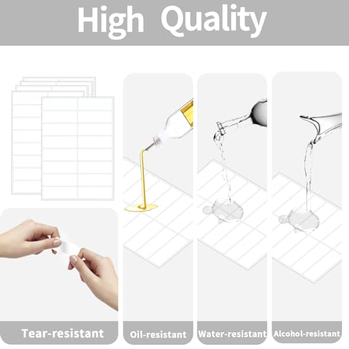 Blank Removable Labels, 1x3 Inch White Freezer Labels for Food Containers, Freezer Label to Write on/Waterproof - 240Pcs - color: White, size: 1*3 inch- 240 PCS