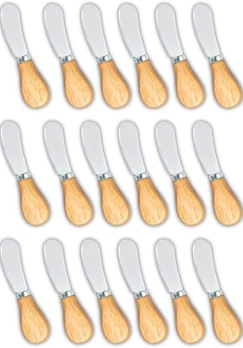 Cheese Spreader Bulk, Set of 18 Little Butter Knife, Wine and Cheese Party, Mini Tiny Cheese Serving Knives for Charcuterie Board & Trays Peanut Cream Jam Jelly Candy - style: Cheese Spreader 18 Packs