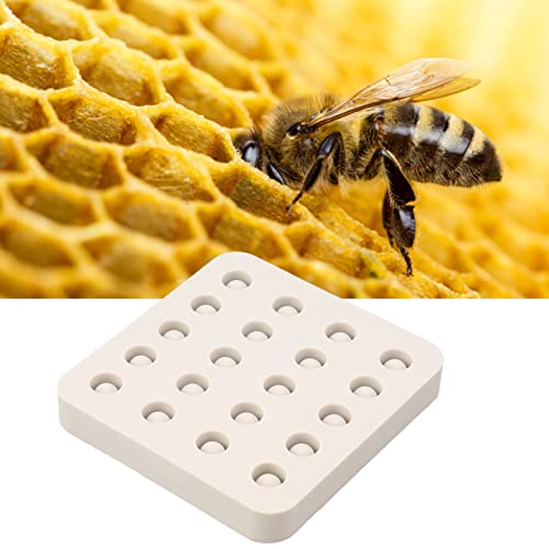 mold for queen cells,silicone beekeeping grafting cup mold,wax queen grafting cups essential beekeeping tool for queen bee beekeepers sturdy applies to reproduction of bees (4 Rows 96x92x14mm) - size: 4 Rows 96x92x14mm