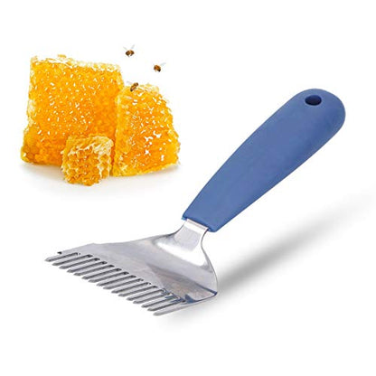 Stainless Steel Uncapping Fork, 16 Tin Plastic Handle Uncapping Knife Honey Extractor Honey Uncapping Tool Honey Uncapping Tank Bee Separator for Home or Garden