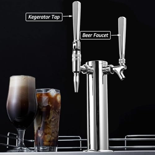 Stainless Steel Keg Tap Handle for Kegerator - Standard 3/8" Thread American Homebrew Beer Faucet - size: -Pack of 1