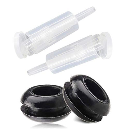 발효용 12팩 3피스 에어락 세트 BPA 프리 1.6cm(5/8인치) OD, 1cm(3/8인치) ID 플라스틱 에어록 발효기 및 실리콘 그로밋, 발효, 양조, 맥주, 와인, 소금에 절인 양배추, 김치용