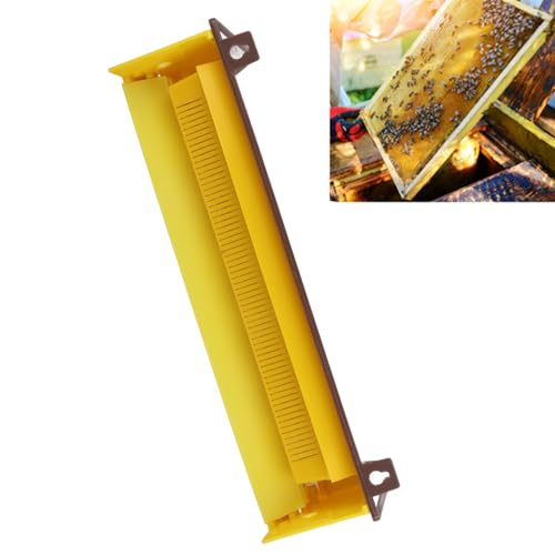 Multifunction Plastic Pollen Trap, Bee Pollen Collector and Feeding Box, Adjustable Beekeeping Accessory Tool for Hive Entrance with Collect Box for Beekeepers