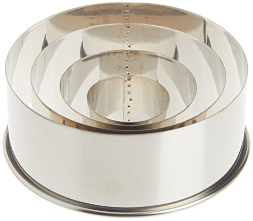 Ateco 4 Piece Stainless Steel Plain Edge Round Cutters Set in Graduated Sizes - size: Plain Edge, style: Round (4 pcs)