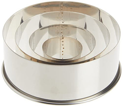 Ateco 4 Piece Stainless Steel Plain Edge Round Cutters Set in Graduated Sizes - size: Plain Edge, style: Round (4 pcs)