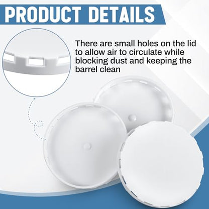 Qinyoung 150 Pcs Keg Plastic Caps with Ventilation Holes Plastic Lids for Protect the Kegs Filling and Valve(White) - color: White