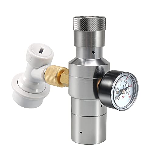 Mini CO2 Regulator 0-30 PSI Beer Keg Charger Dispenser with Gas Ball Lock Disconnect