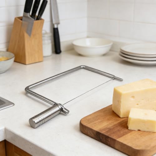 Cheese slicer accessories, stainless steel cheese cutter components - This cheese slicer is excellent for making cheese boards that can be given as gifts.