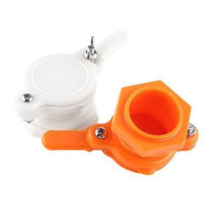 Bee Honey Tap Plastic Gate Valve, Beekeeping Bottling Equipment Bee Honey Gate Valve Extractor Tap Gate Valve Beekeeping Tool for Honey Bucket Valves(Orange)