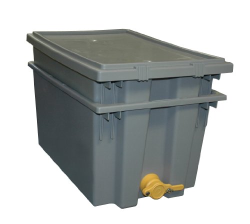 Mann Lake, Plastic Uncapping Tank, Gray, Multi-Purpose Honey Extraction & Straining Solution, Durable Polyurethane Build, Honey Gate Included