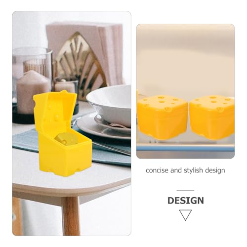 KALLORY 2pcs Airtight Abs Cheese Storage Boxes with Flip Lids Refrigerator Cheese Saver Containers for Sliced and Snacks Kitchen Fresh-keeping Food Storage