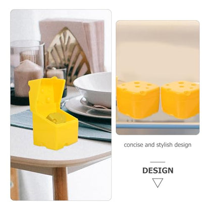 KALLORY 2pcs Airtight Abs Cheese Storage Boxes with Flip Lids Refrigerator Cheese Saver Containers for Sliced and Snacks Kitchen Fresh-keeping Food Storage