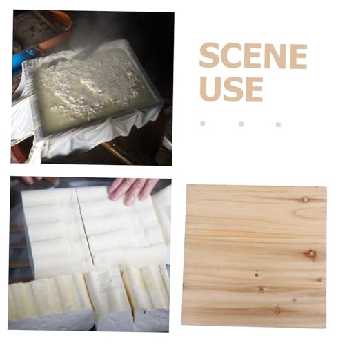DECHOUS Wooden Tofu Press Board: Cheese Press Mold Board Tofu Cheese Making Mold Cover Plate for Homemade Soybean Curd Kitchen Tool