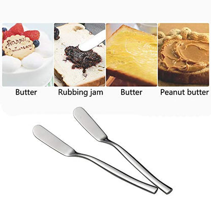 8-Piece Stainless Steel Cheese Spreaders Knives, Butter Spreader