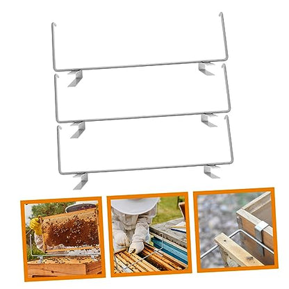 3pcs Stainless Steel Beehive Frame Holder Beekeeping Frame Holder Beehive Stand Beekeeping Supplies Tool Extension-Type