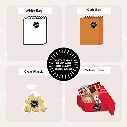 Mobiusea Creation Gluten Free Stickers Roll | 1.5 Inch | Waterproof | 500pcs Gluten Free Labels for Cookie Cupcake Stickers Homemade Bakery Bread Bags Labels Baked Goods Packaging